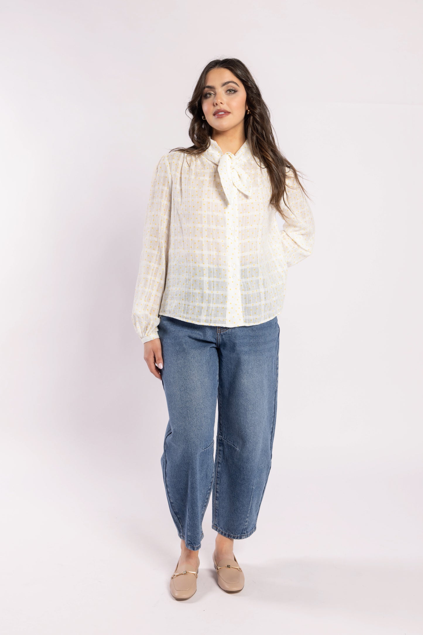 1148 - Allegra Blouse - Popcorn Spot