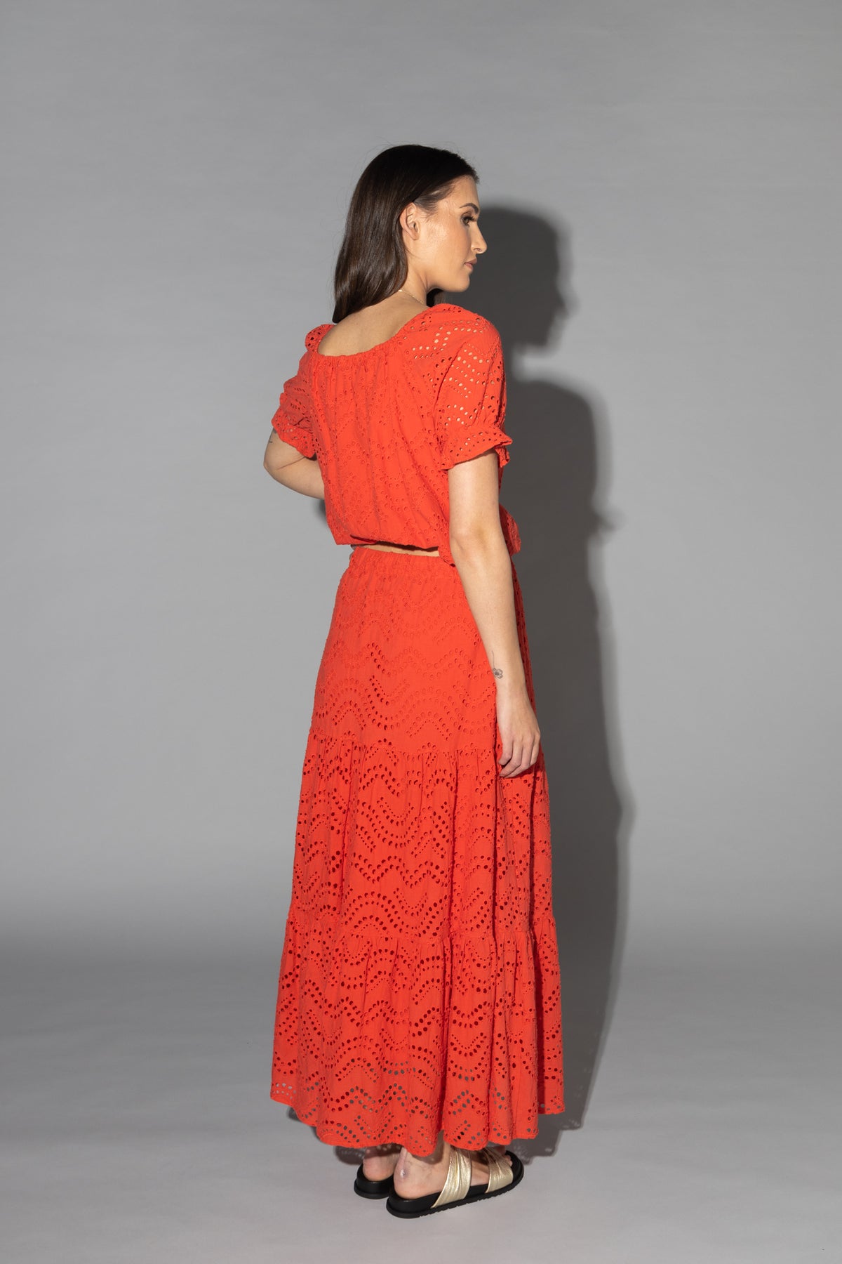 1177 - Mana Top - Coral Lace