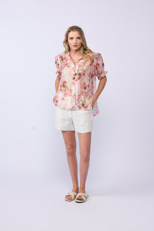 *NEW ARRIVAL* 1236 - Riley Blouse - Carnation