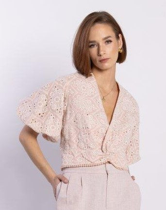 1288L - Tilly Top - Pink Anglaise