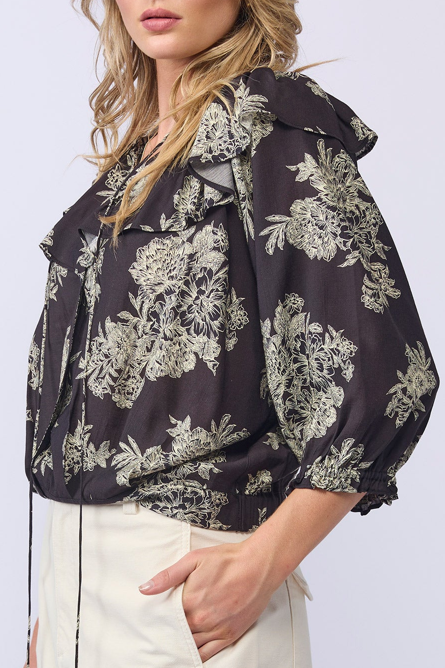 BELLE BLOUSE - FLORAL SHADE
