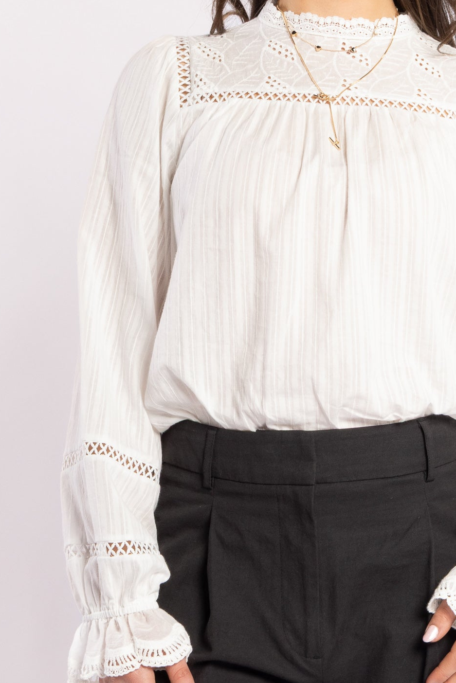 1329 - Bon Jour Blouse - White