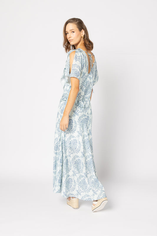2223 - Breeze Dress - Blue Damask