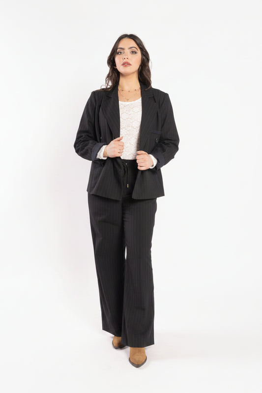 5079 - Espresso Blazer - Noir Stripe