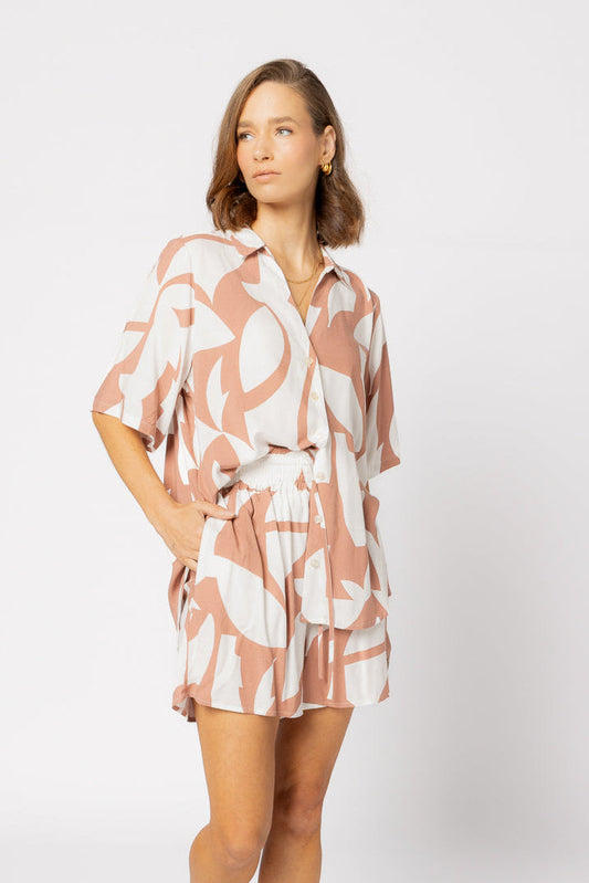8038 - Piza Shirt - Amber Geo