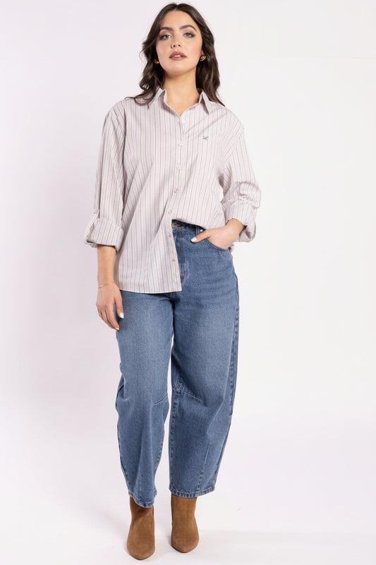 9036 - Barrel Jean - Indigo Blue