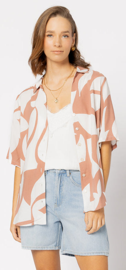 8038 - Piza Shirt - Amber Geo