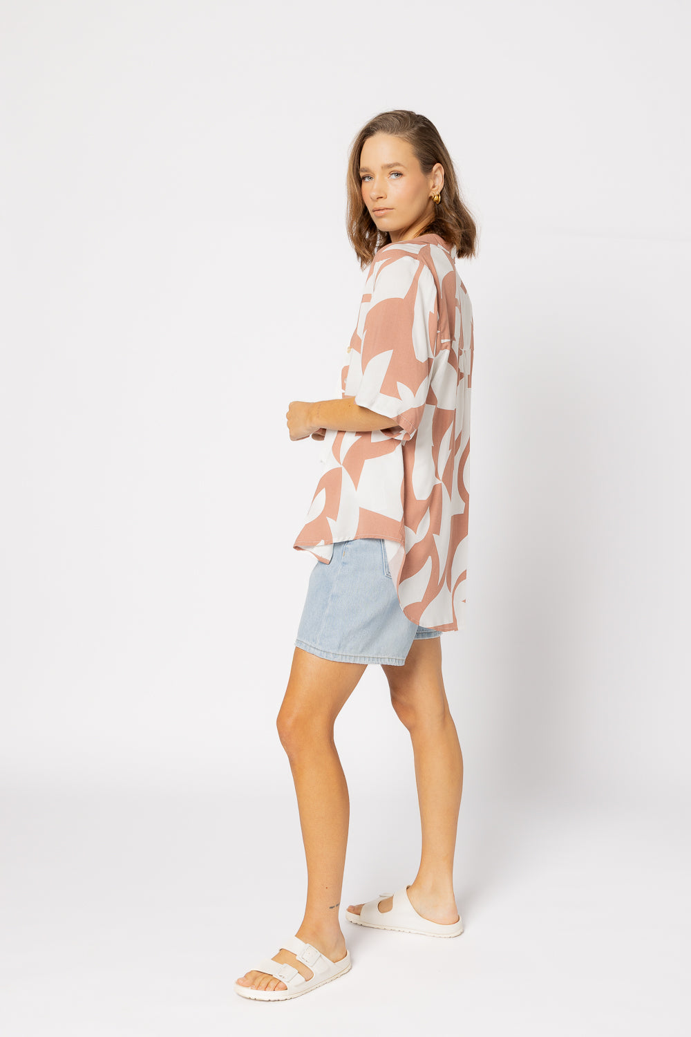 8038 - Piza Shirt - Amber Geo