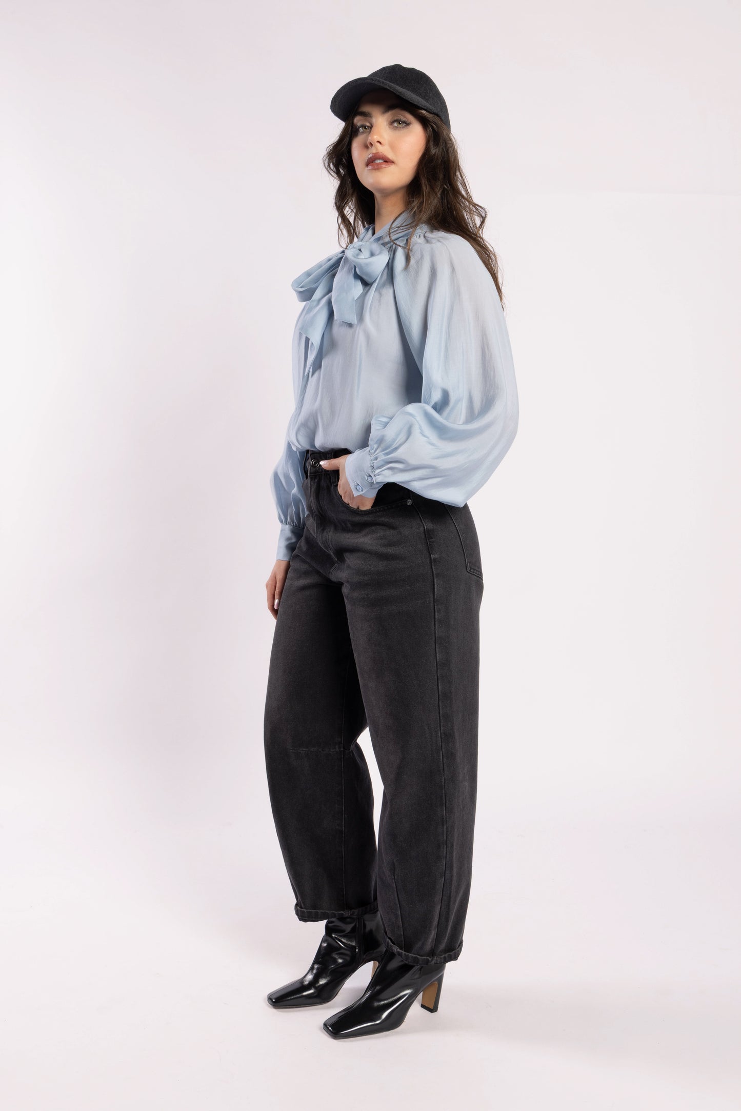 1102 - Hay Blouse - Powder Blue