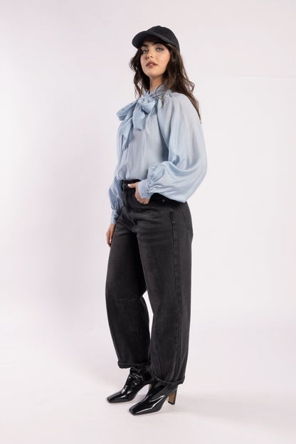 1102 - Hay Blouse - Powder Blue