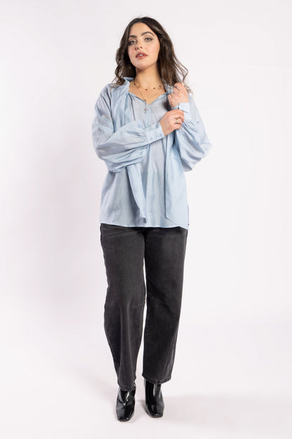 1102 - Hay Blouse - Powder Blue