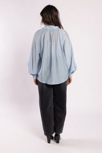 1102 - Hay Blouse - Powder Blue