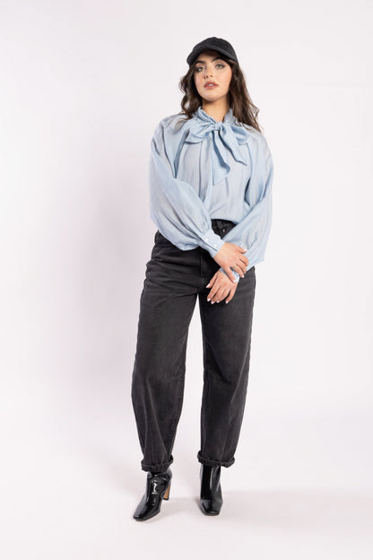 1102 - Hay Blouse - Powder Blue
