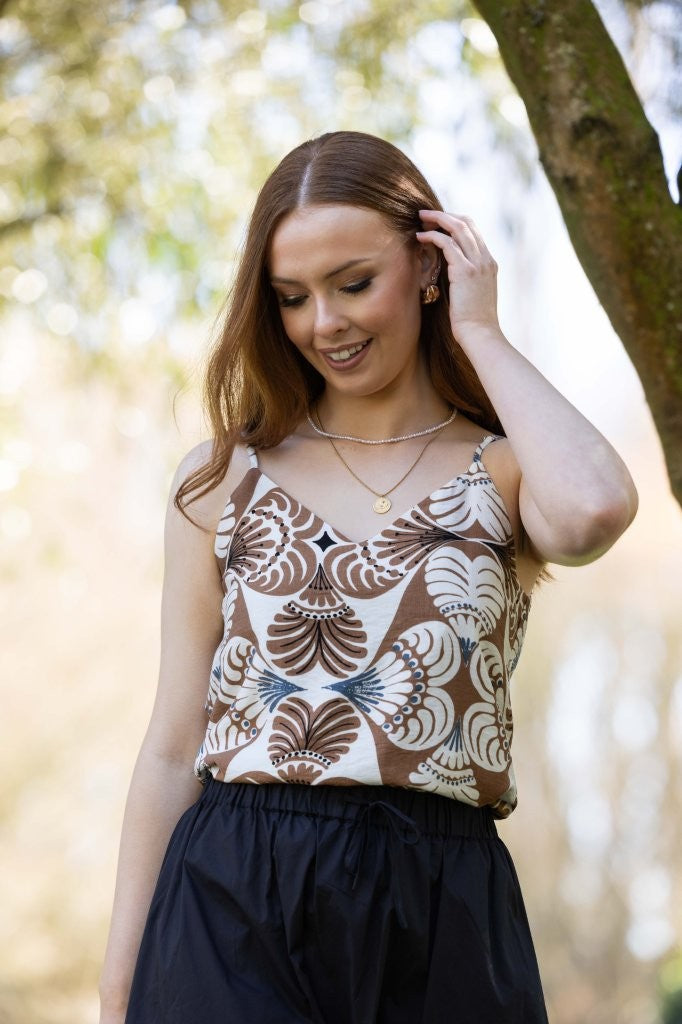 1113 - Honey Cami - Pompeii Print