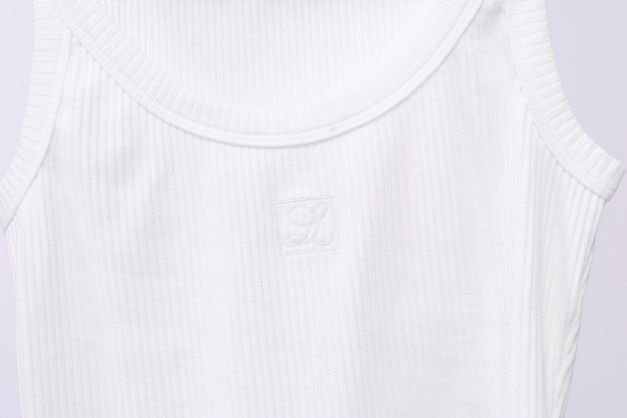 1129 - Ruby Logo Rib - White