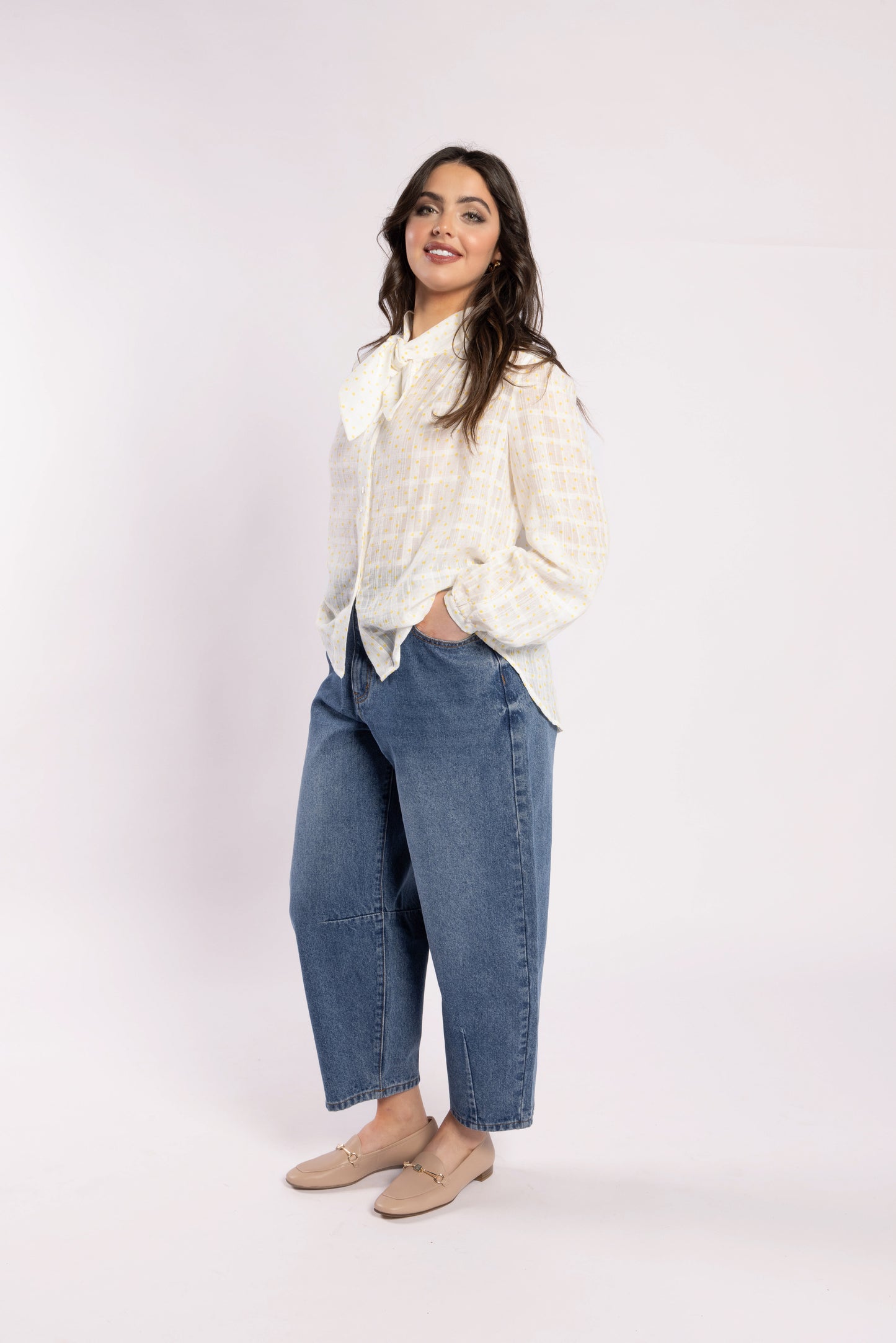1148 - Allegra Blouse - Popcorn Spot