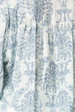 1169 - Bloom Blouse - Blue Damask