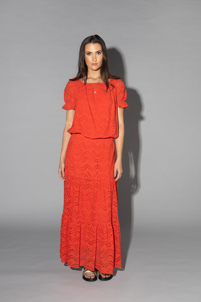 1177 - Mana Top - Coral Lace