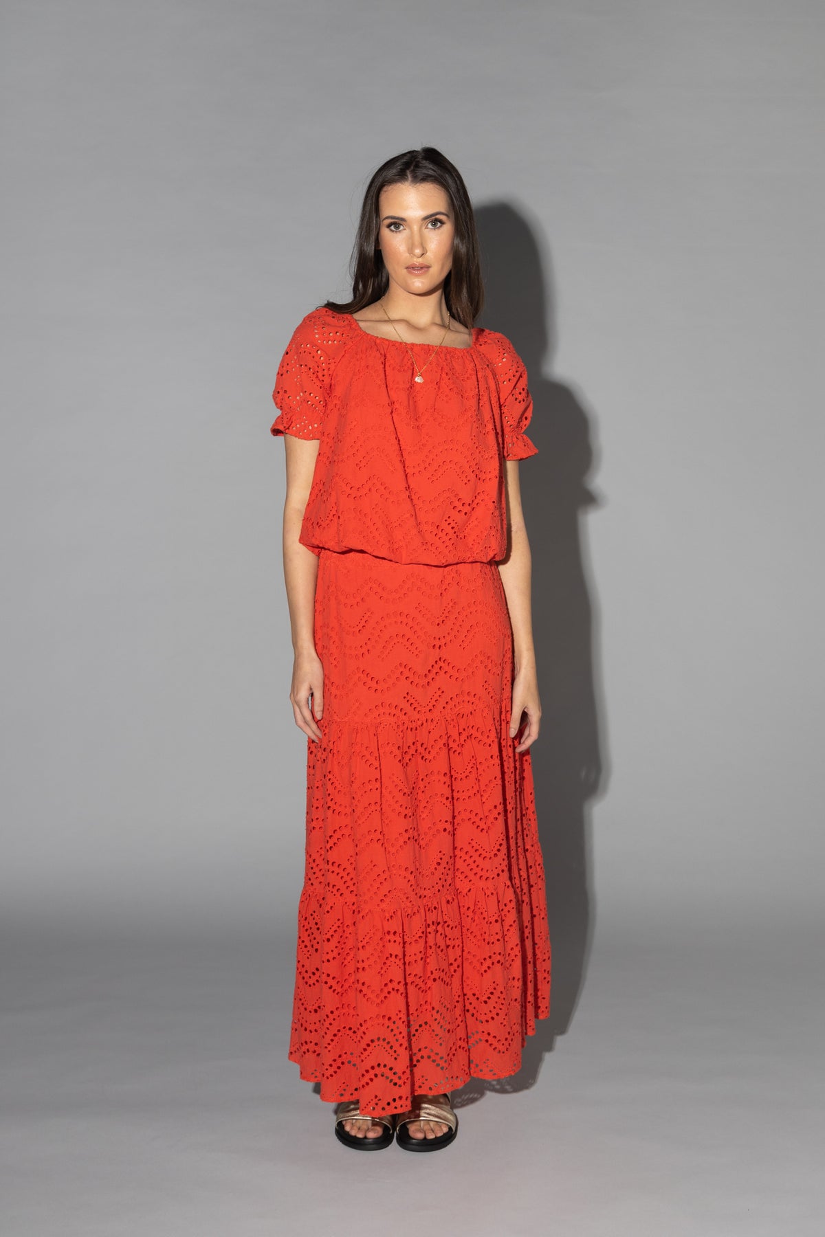 1177 - Mana Top - Coral Lace
