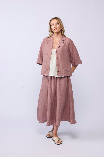 GO-TO-SKIRT - DUSKY ROSE