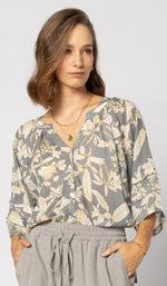 1201 - Frond Blouse - Dusk Floral
