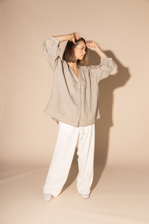 LOUGHLIN - 1201L - Frond Blouse - Natural