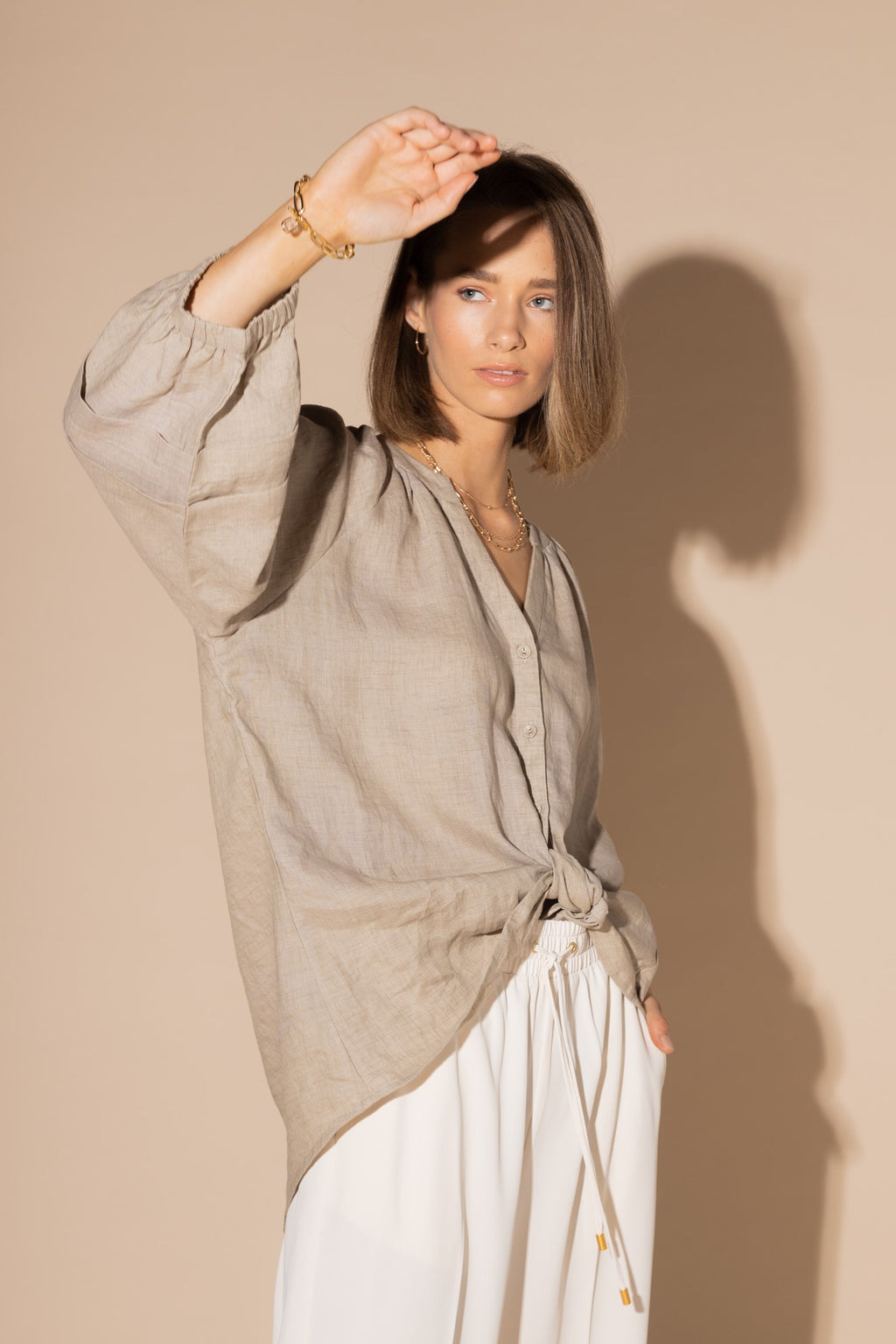 LOUGHLIN - 1201L - Frond Blouse - Natural
