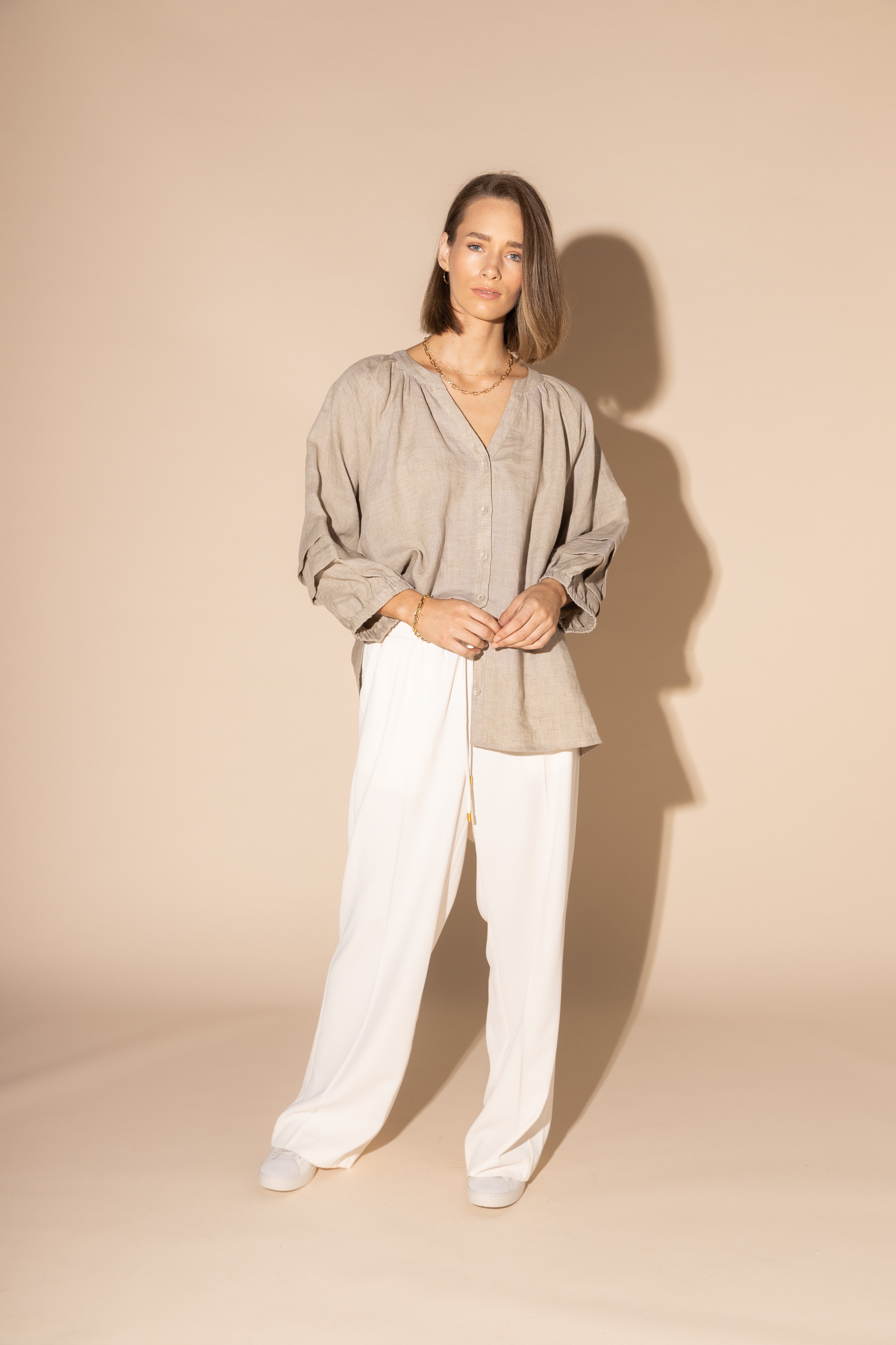 LOUGHLIN - 1201L - Frond Blouse - Natural