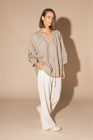 LOUGHLIN - 1201L - Frond Blouse - Natural