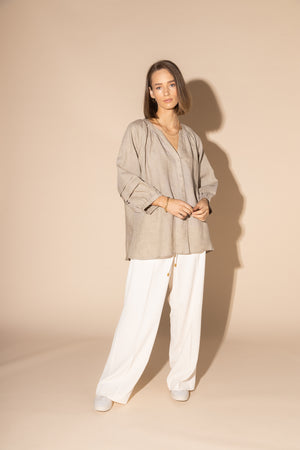 LOUGHLIN - 1201L - Frond Blouse - Natural