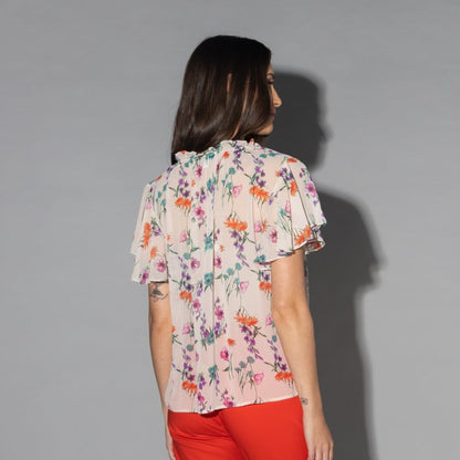 1223 - Flutter Blouse - Summer Garden LAST ONE SIZE 8