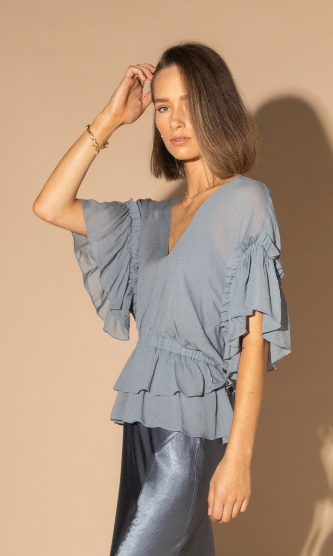 LOUGHLIN - 1230L - Brooke Blouse - Liberty Blue