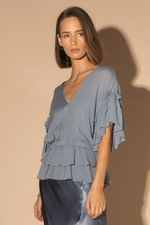 LOUGHLIN - 1230L - Brooke Blouse - Liberty Blue