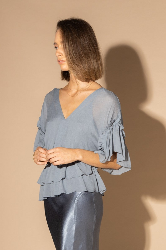 1230L - Brooke Blouse - Liberty Blue