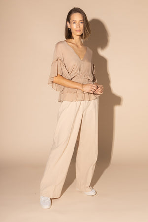 LOUGHLIN - 1230L - Brooke Blouse - Beige