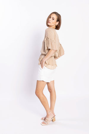 LOUGHLIN - 1230L - Brooke Blouse - Beige