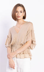 LOUGHLIN - 1230L - Brooke Blouse - Beige