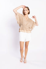 LOUGHLIN - 1230L - Brooke Blouse - Beige