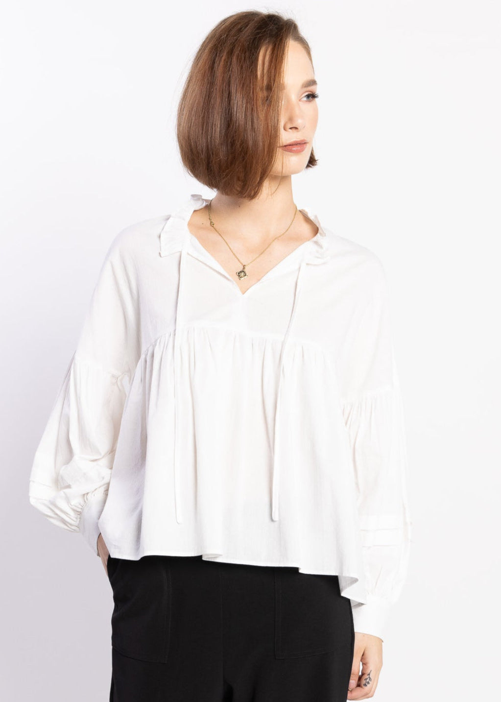LOUGHLIN - 1232L - BEVERLY BLOUSE - IVORY