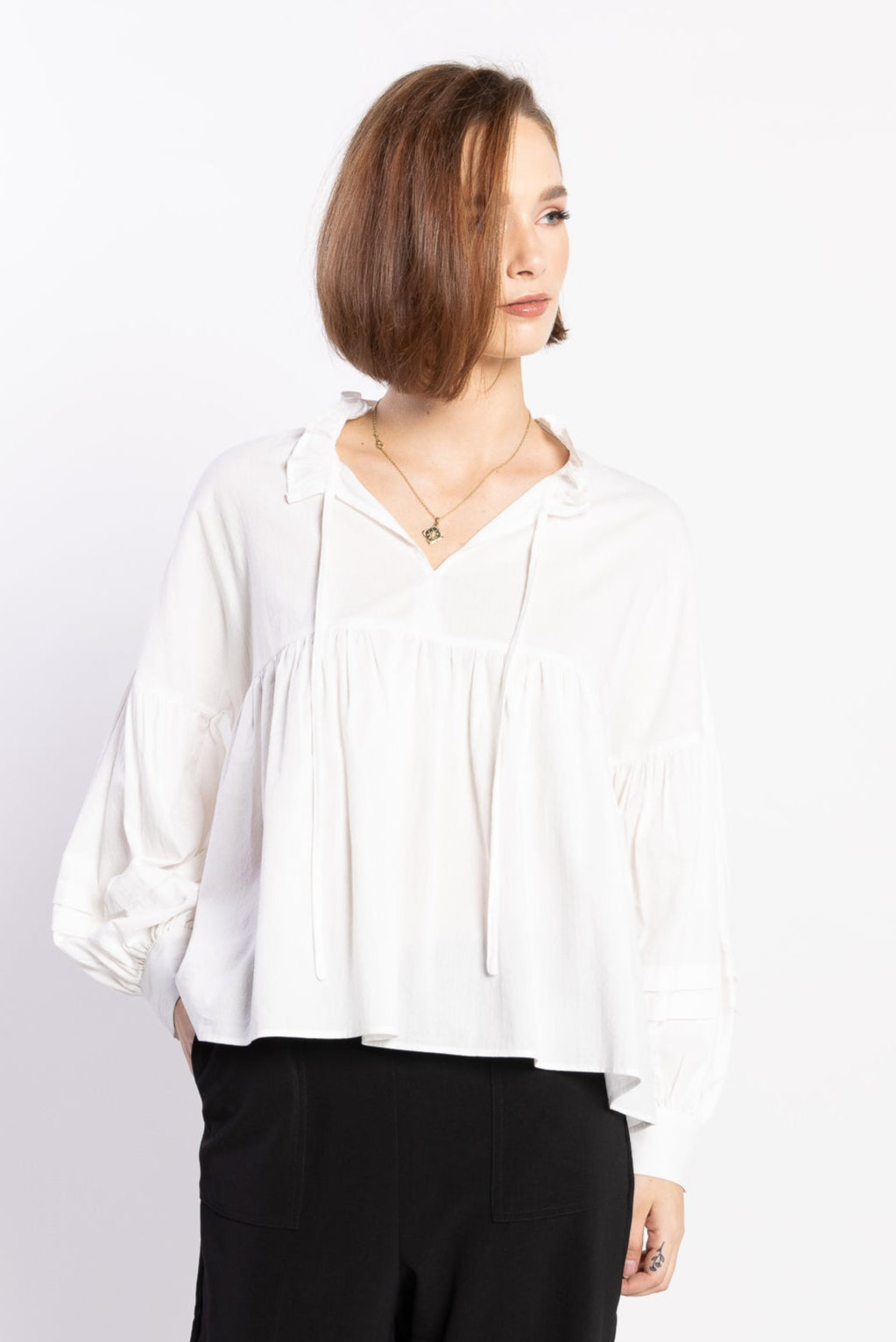 LOUGHLIN - 1232L - BEVERLY BLOUSE - IVORY