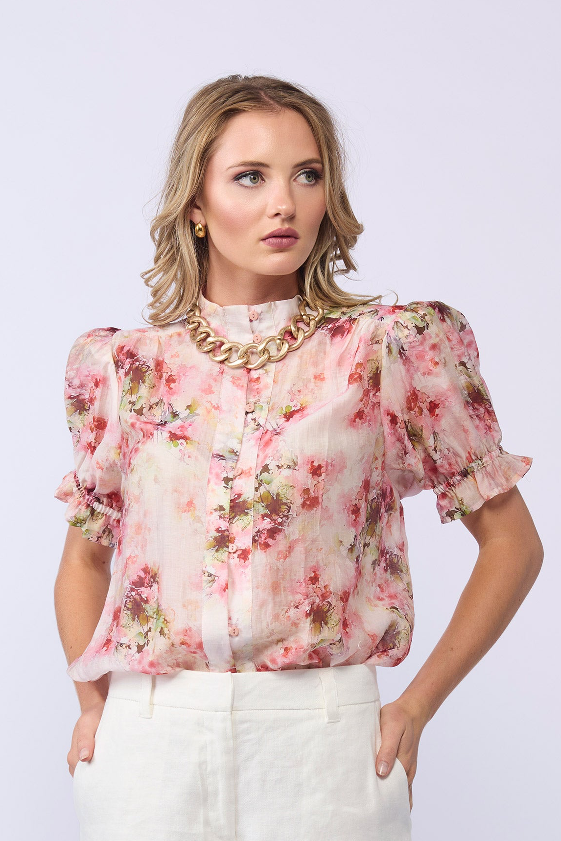RILEY BLOUSE - CARNATION