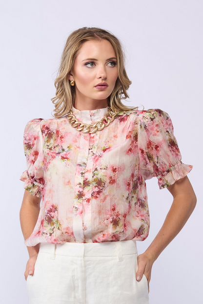 RILEY BLOUSE - CARNATION