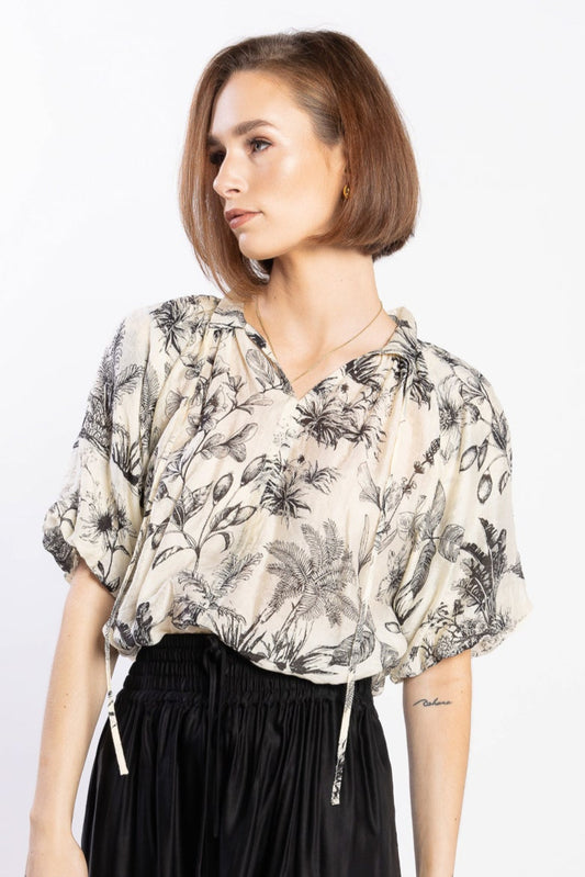 1238L - Shaye Blouse - Tahiti Print