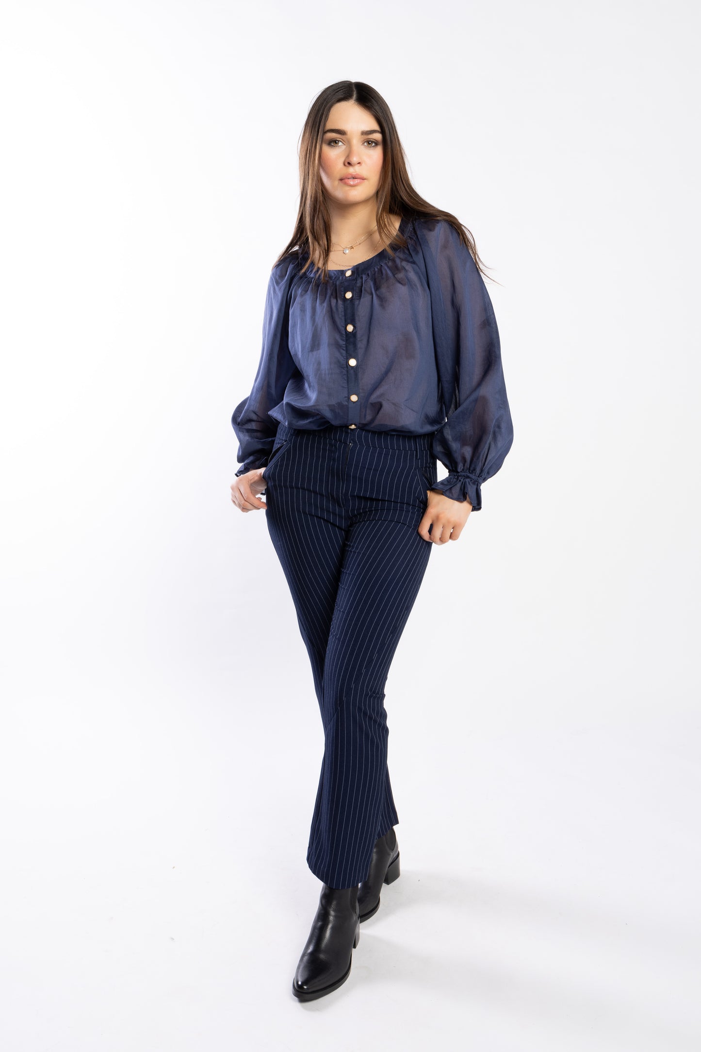 1248 - Shand Blouse - Ink