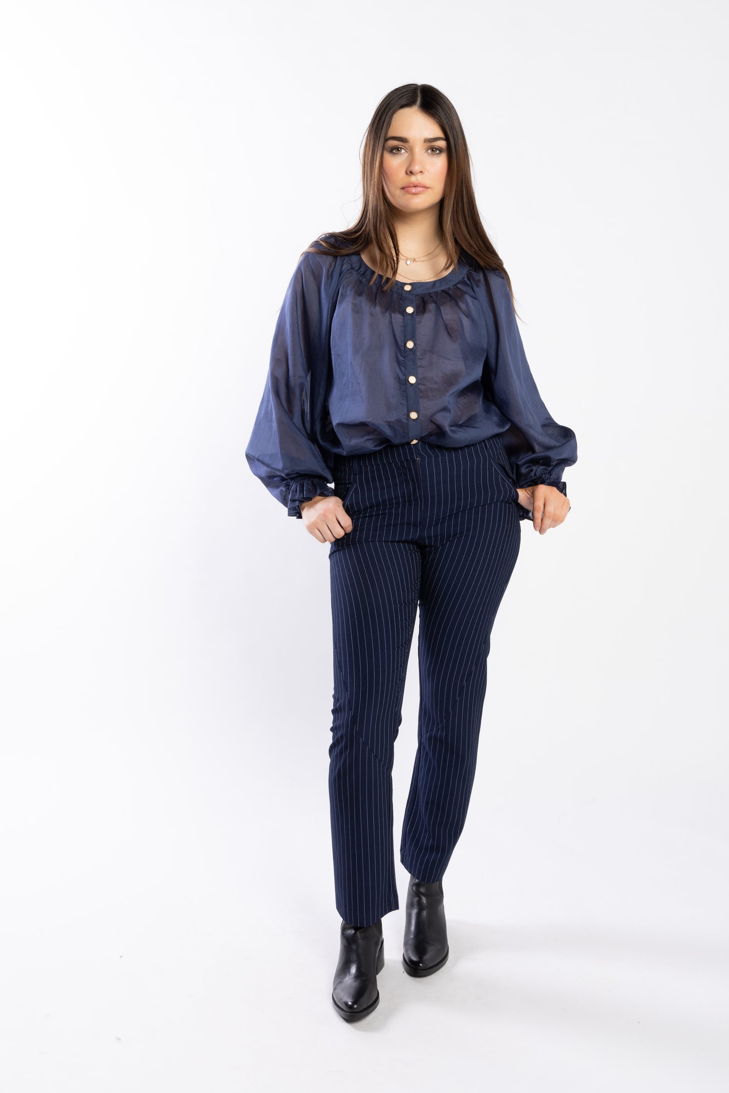 1248 - Shand Blouse - Ink