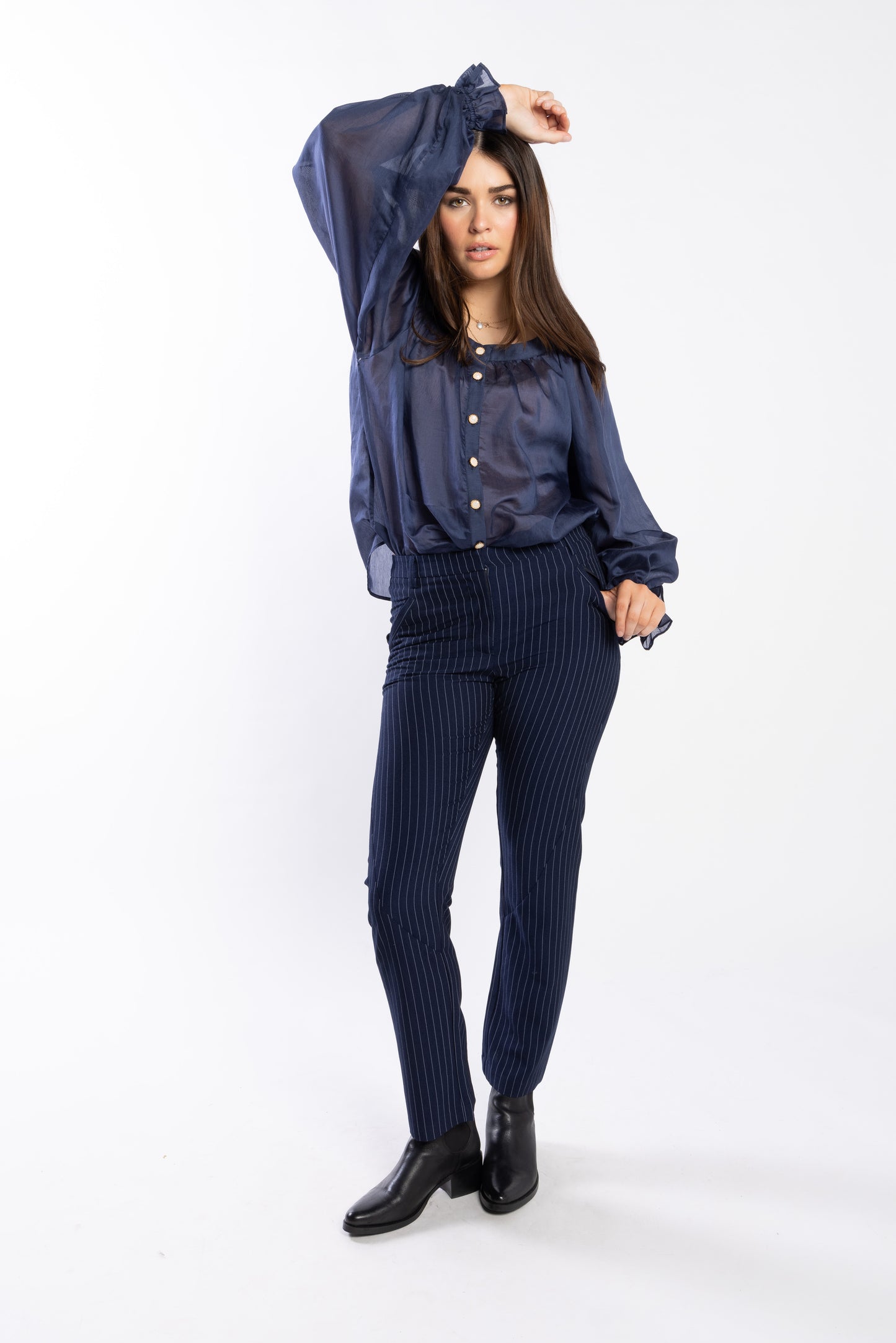 1248 - Shand Blouse - Ink