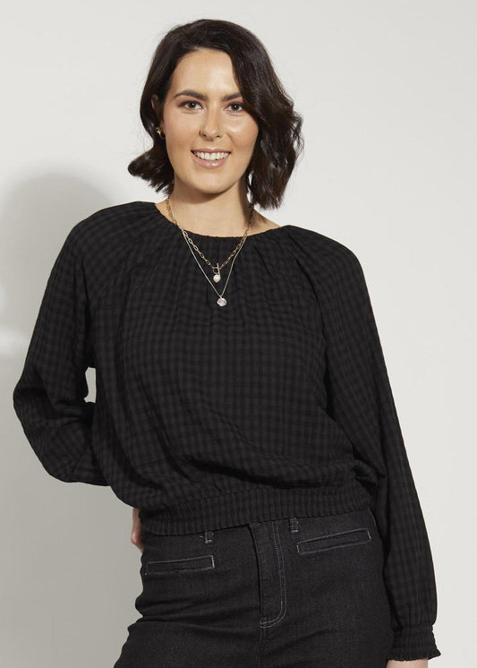 1251 - Eyreton Top - Black Checker