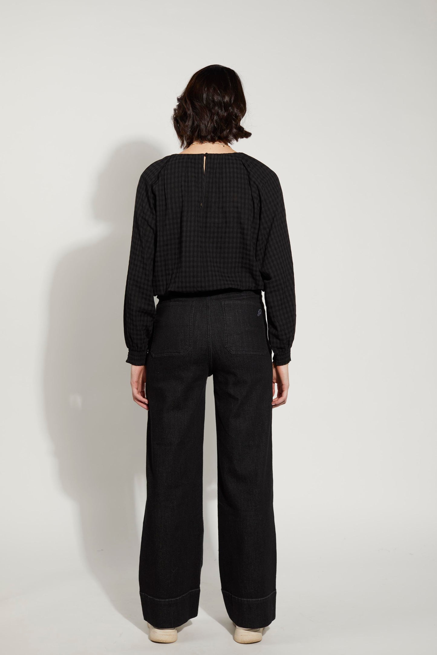1251 - Eyreton Top - Black Checker