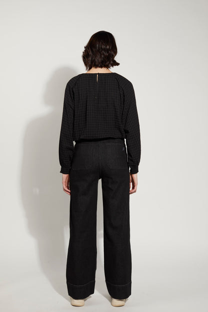 1251 - Eyreton Top - Black Checker