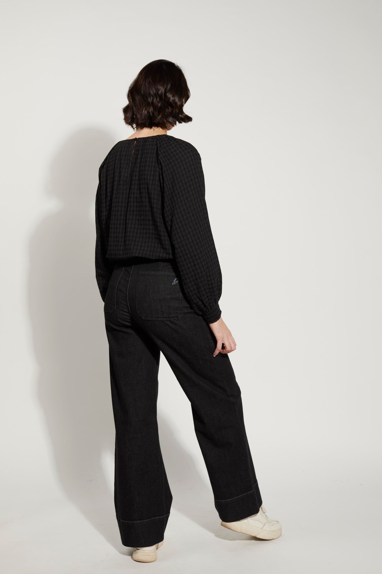 1251 - Eyreton Top - Black Checker